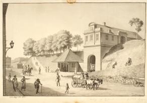 Billede af Nørreport lavet af Eckersberg i 1807